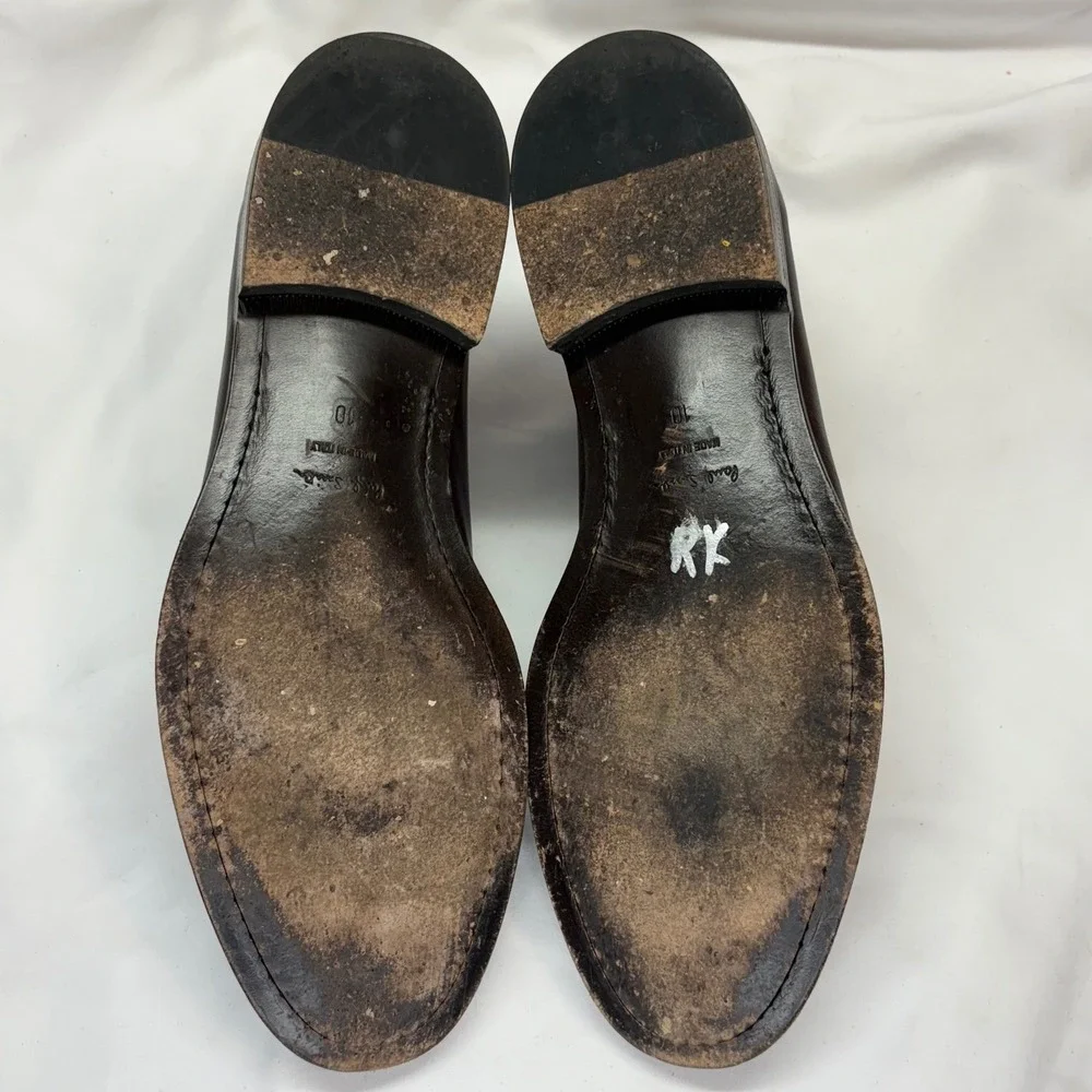 Paul Smith Antique Leather Oxford Flexible Travel Shoes Mens 11‎ USMade in Italy